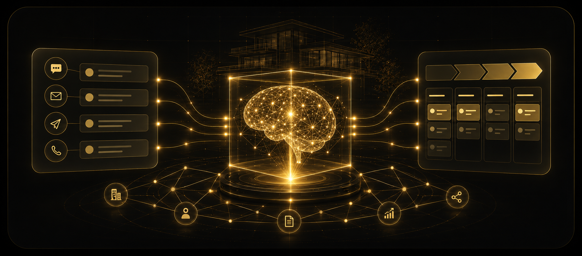 Ecossistema Domus conectando atendimento omnichannel, Cérebro Maestro e CRM